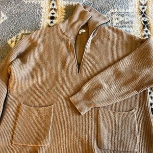 Quarter Zip Camel Sweater Madewell
